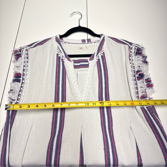 Faherty Baja Beach Tunic Dress in French Rose Baja Stripe Sz M Coastal Beachy - Picture 13 of 15